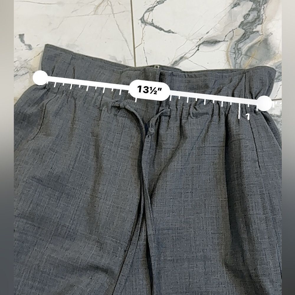 TELA | XS | gray oversized wide leg paper bag waist wool trousers - Picture 7 of 9
